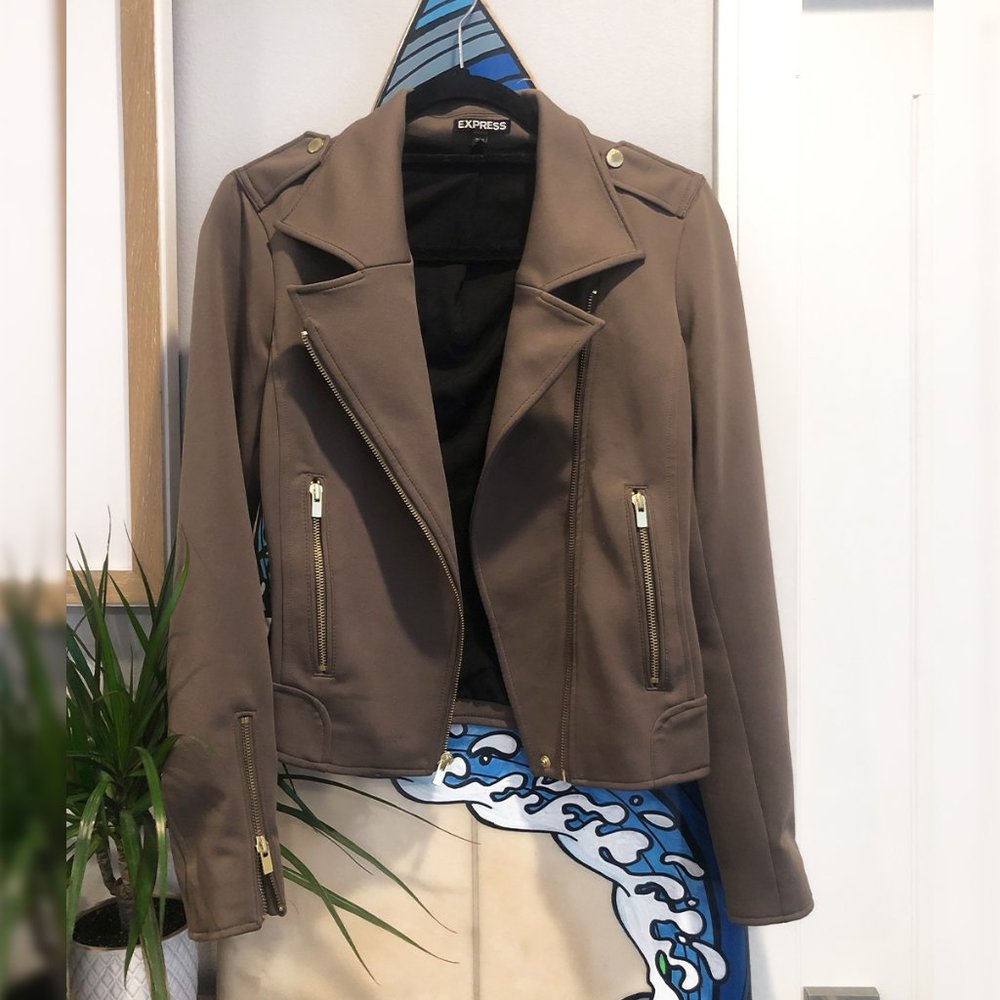 OLIVE MOTO JACKET